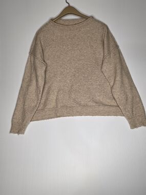 nuuds Women’s Crewneck Knit Sweater Tan Size S